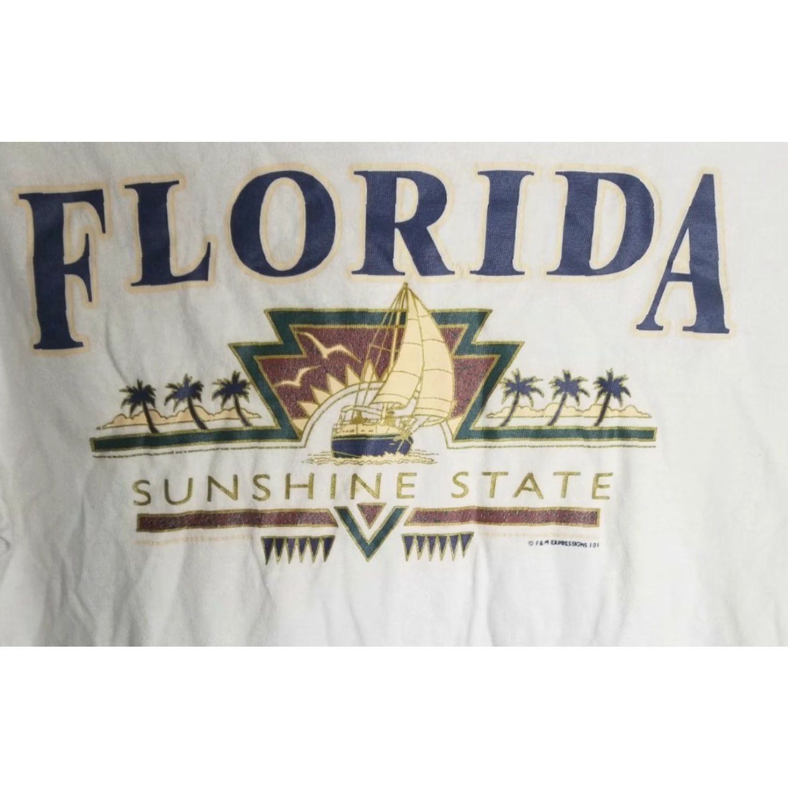 Vintage VINTAGE Smiths Workwear Florida The Sunshine State T Shirt Mens M White Cotton 90s Florida Beach Logo Tourist Souvenir Mens Size US M / EU 48-50 / 2 - 2 Thumbnail