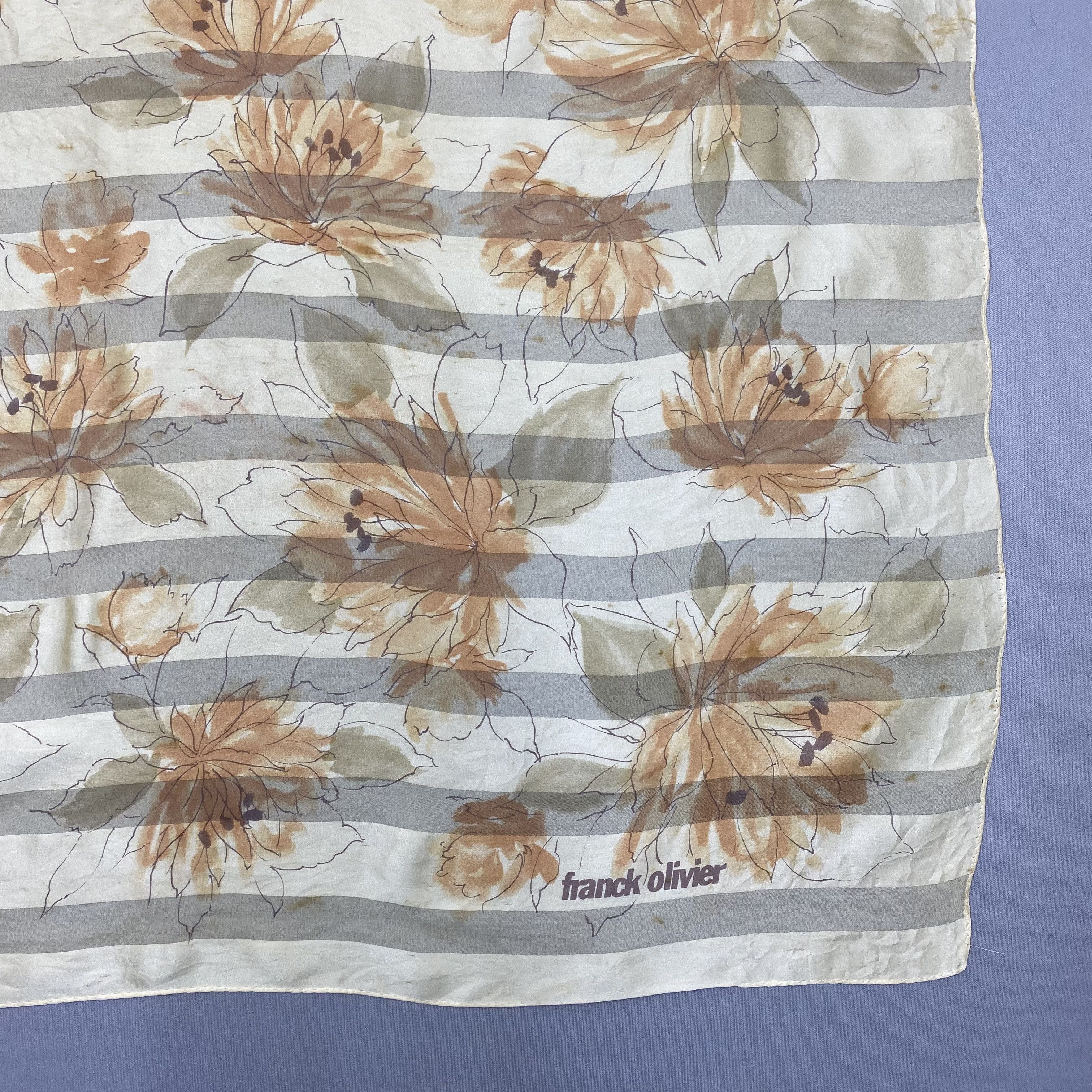 Japanese Brand Vintage Franck Olivier SILK Scarf Twill Stole Wraps Scarves Size ONE SIZE - 5 Thumbnail