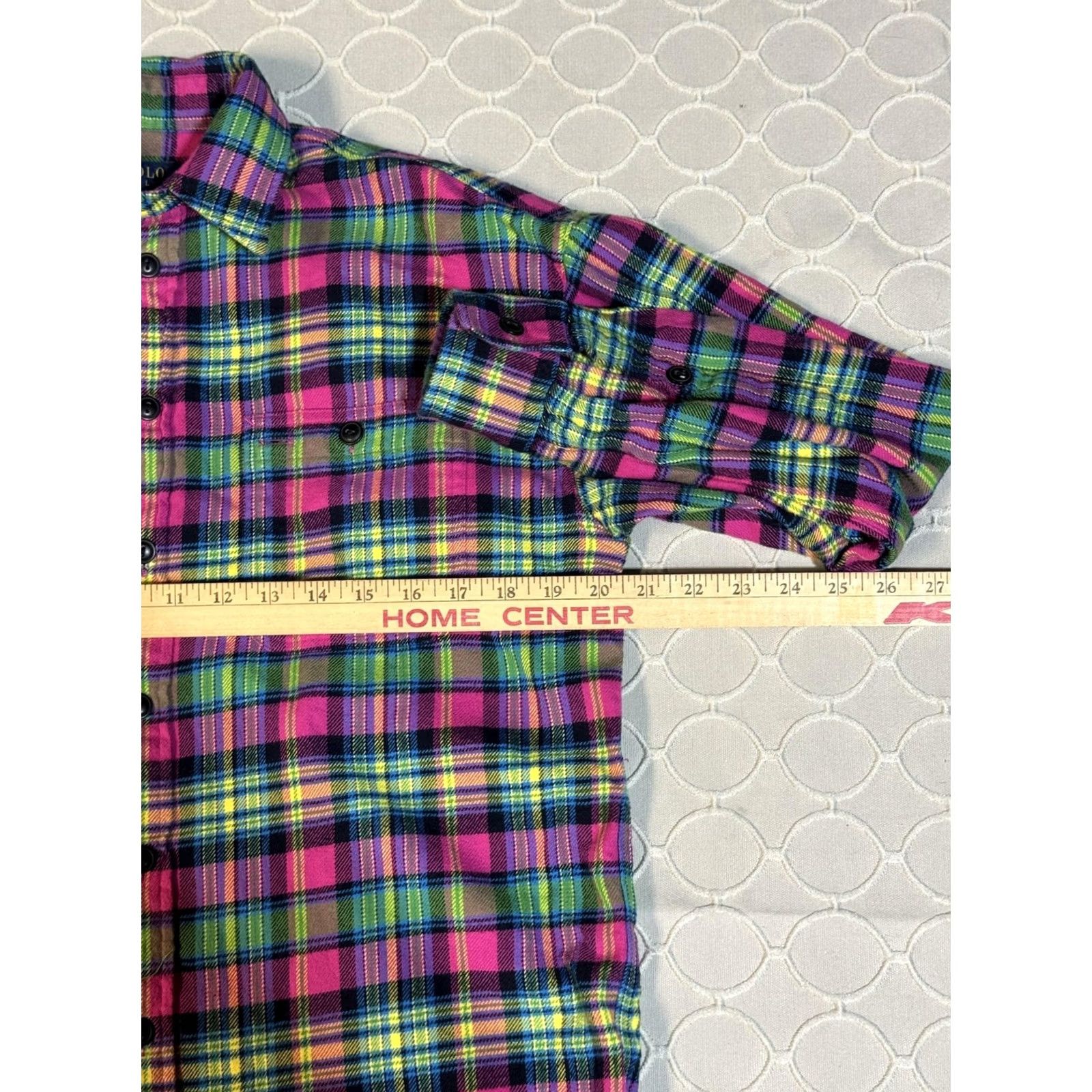 Polo Ralph Lauren Polo Ralph Lauren Shirt Mens Medium Pink Green Plaid Flannel Long Sleeve Cotton Button-Up Casual Size US M / EU 48-50 / 2 - 6 Thumbnail