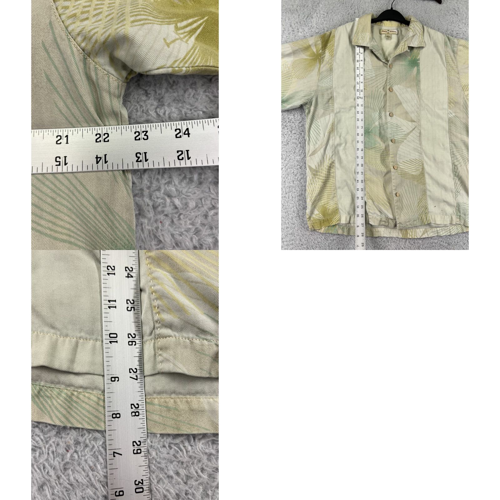 Tommy Bahama Tommy Bahama Shirt Mens Large Beige Floral Hawaiian Silk Button-Up Shirt Size US L / EU 52-54 / 3 - 9 Thumbnail