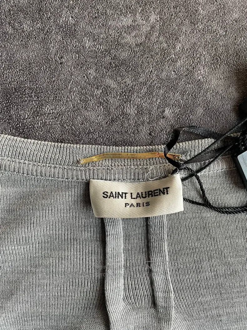 Saint Laurent Paris Saint Laurent Paris Gray mulberry silk side chain short sl Size US XS / EU 42 / 0 - 5 Thumbnail
