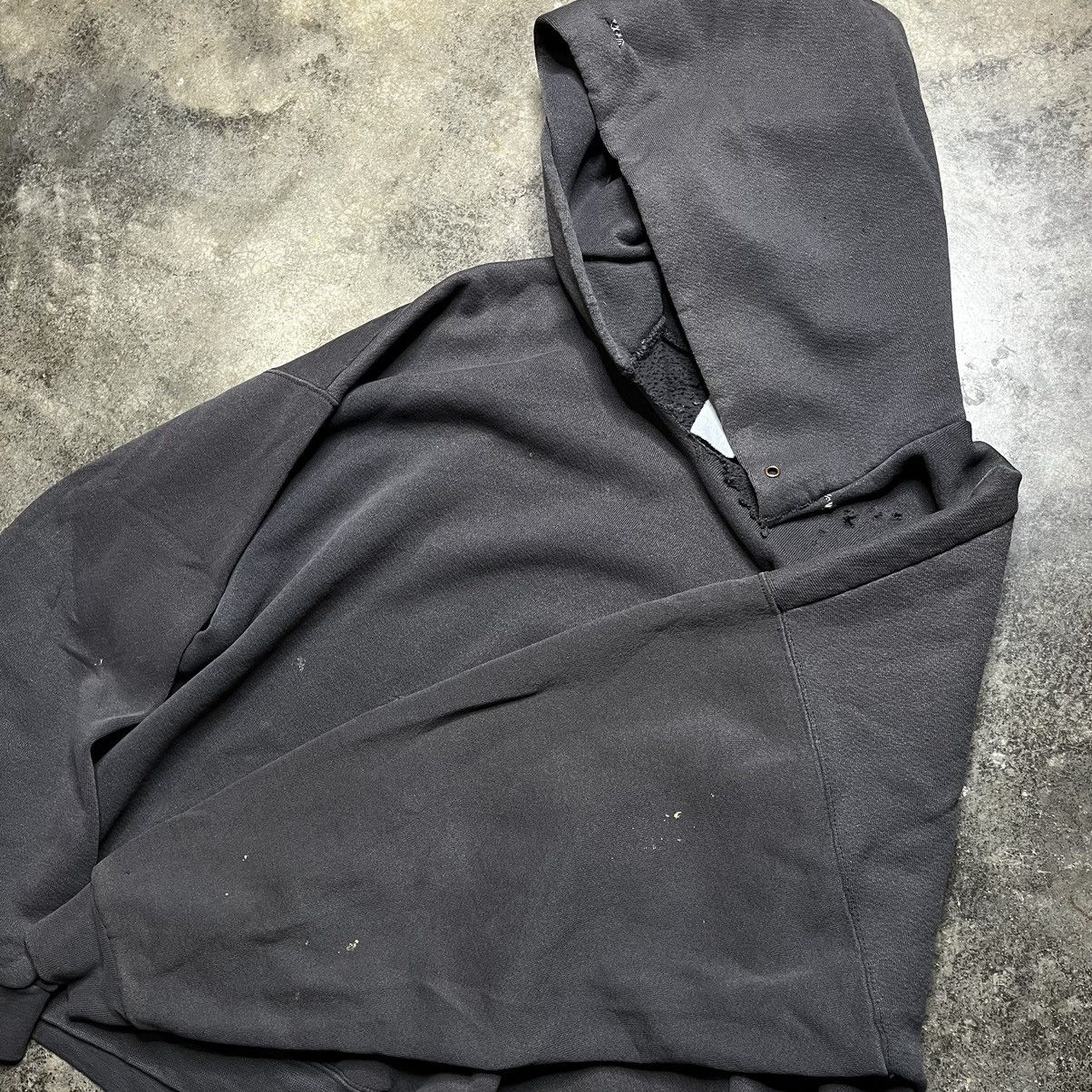 Vintage vintage thrashed black blank baggy hoodie Size US XL / EU 56 / 4 - 5 Thumbnail