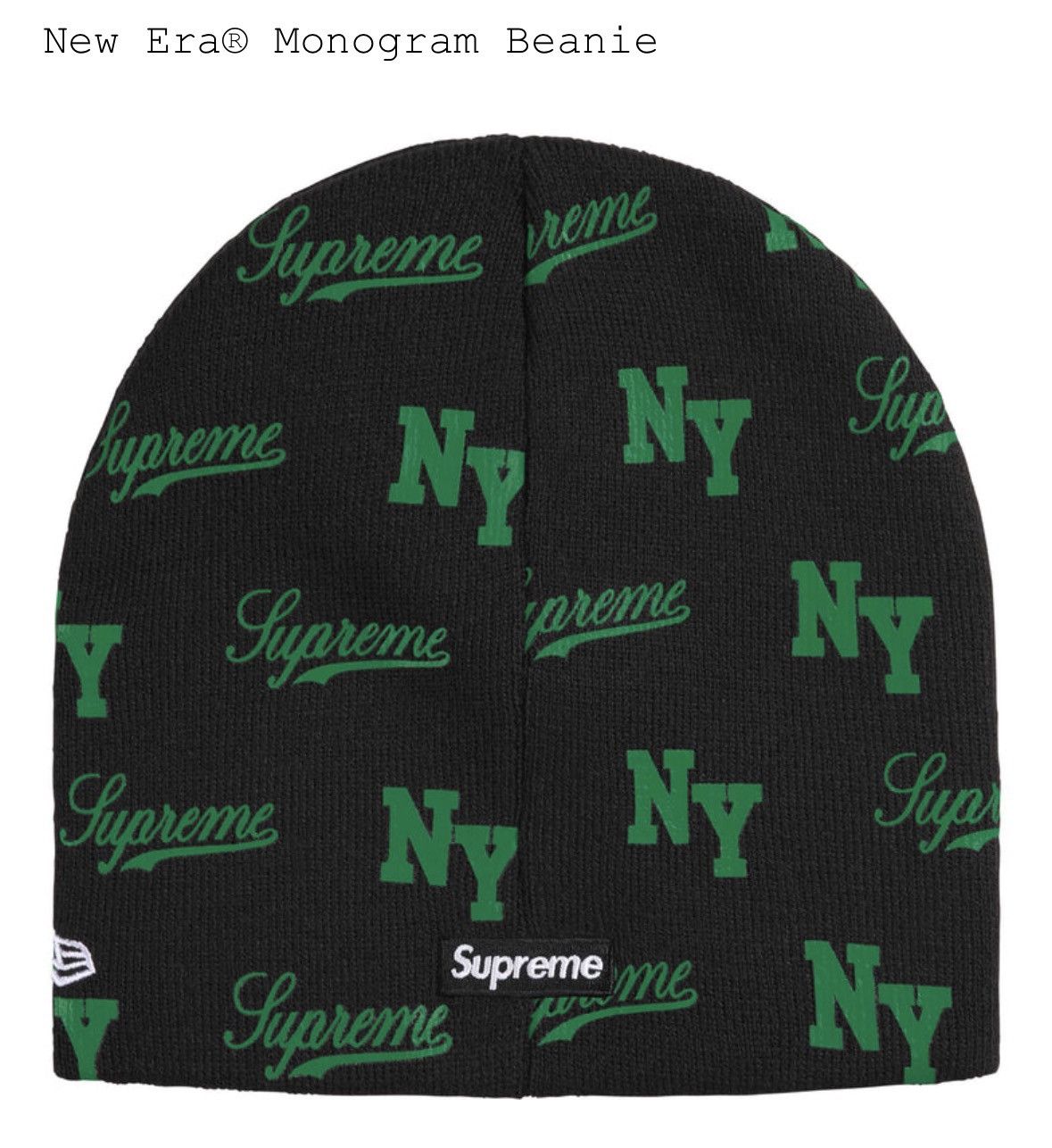 New Era × Supreme New era monogram beanie Size ONE SIZE - 2 Thumbnail