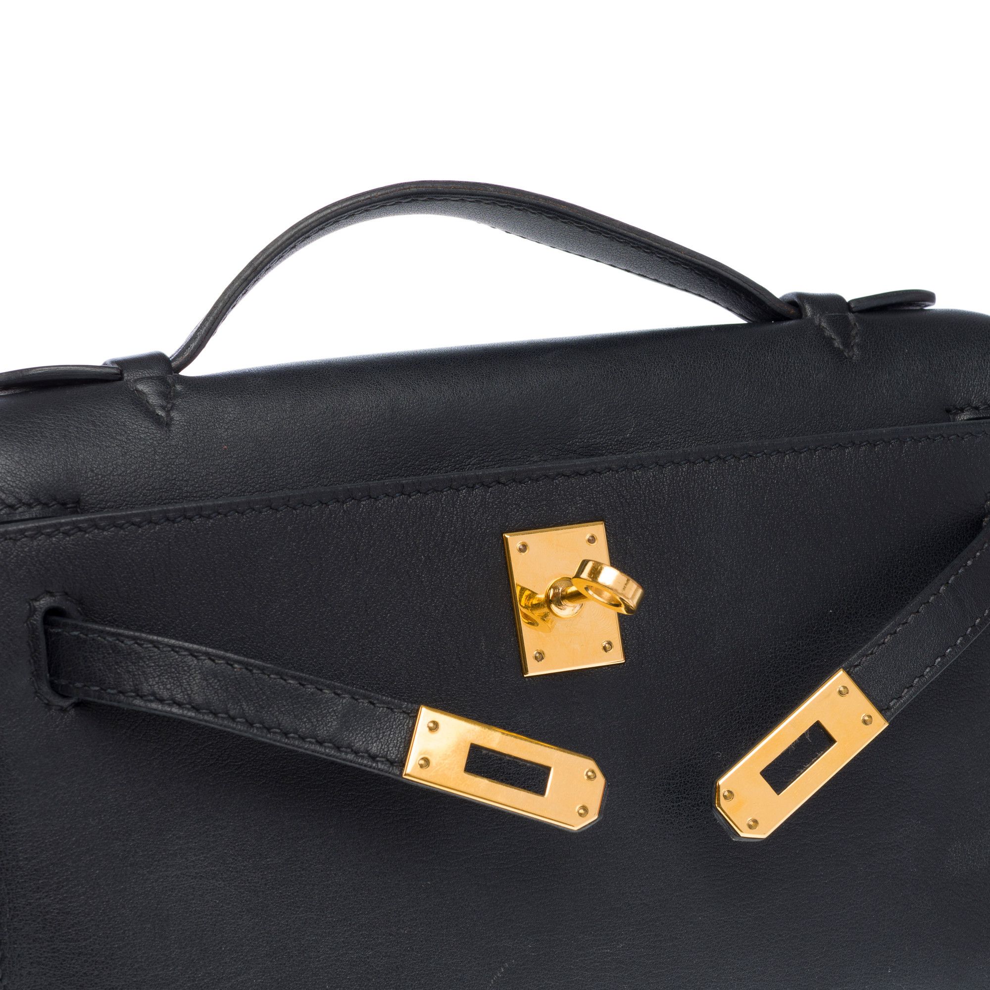 Hermes Hermès​​​ ​​​Kelly​​​ ​​​​Clutch​​​ in Blue Leather Size ONE SIZE - 7 Thumbnail