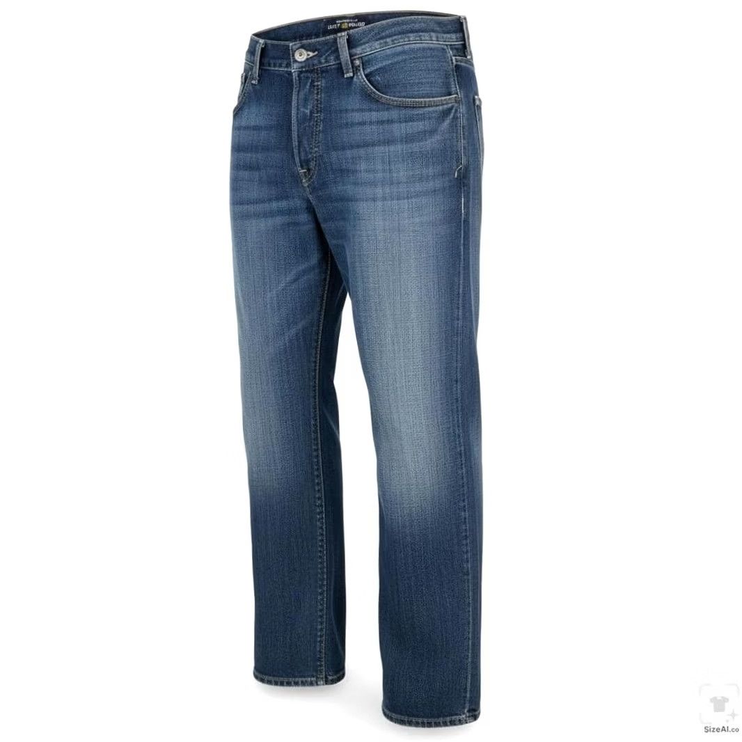 Lucky Brand Lucky Brand Jeans 221 Original Straight Jeans Mens 32x27 Blue Medium Wash Button Fly Regular Fit Logo Pockets Denim cotton 5-Pocket USA Vintage No Size US 32 / EU 48 - 2 Thumbnail