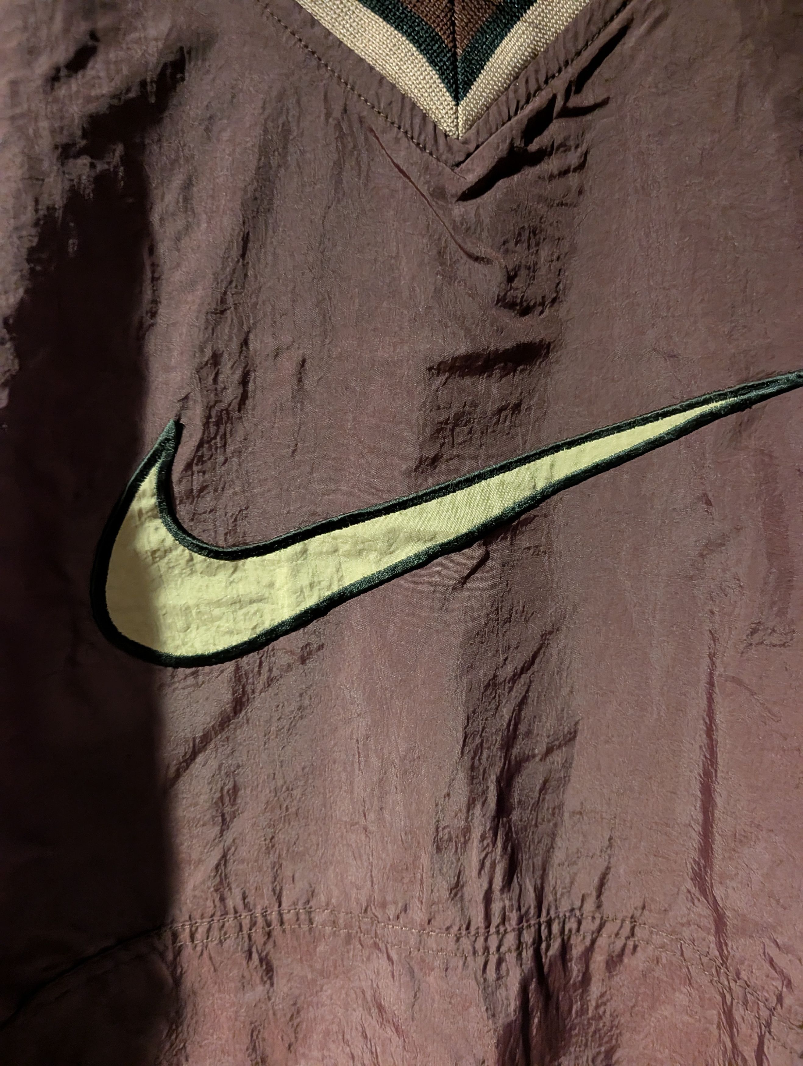 Nike VTG Nike Windbreaker Pullover V-Neck Oversized Swoosh XL Size US XL / EU 56 / 4 - 2 Thumbnail