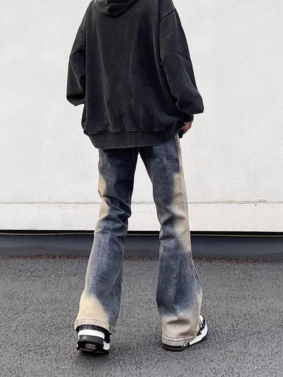 Japanese Brand × Jean Vintage washed distressed patchwork jeans Size US 33 - 2 Thumbnail