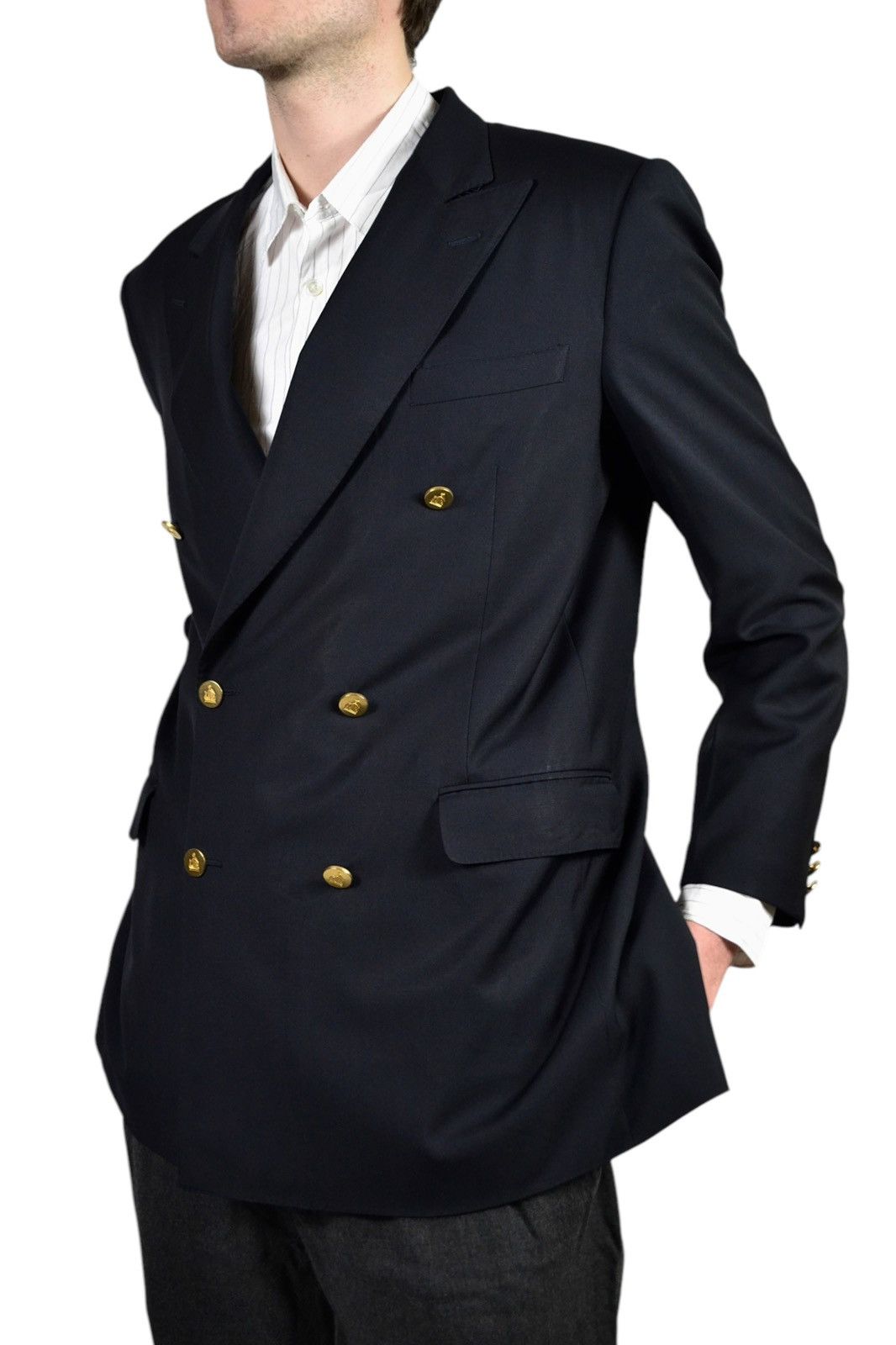 Lanvin Lanvin Double-Breasted Wool Blazer Size 52L - 3 Thumbnail