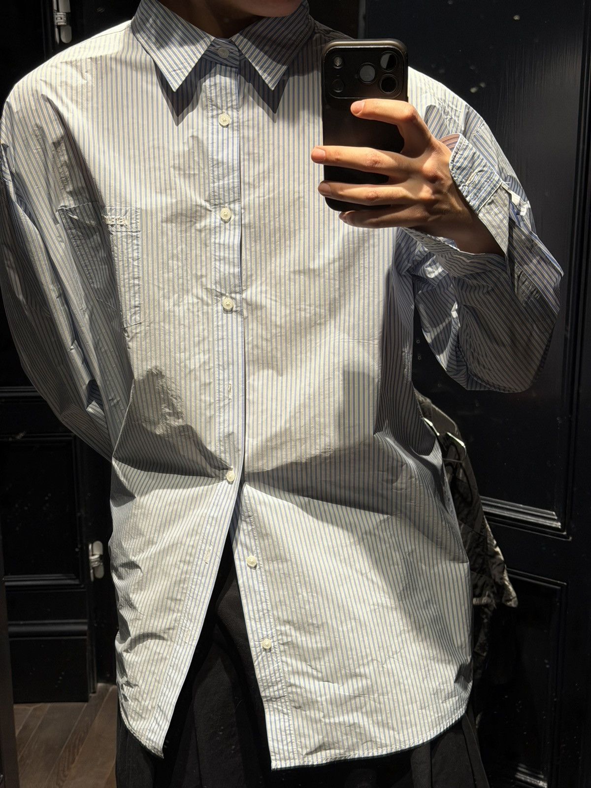 Vetements Vetements Pinstripe Plastic Shirt Size US XS / EU 42 / 0 - 4 Thumbnail