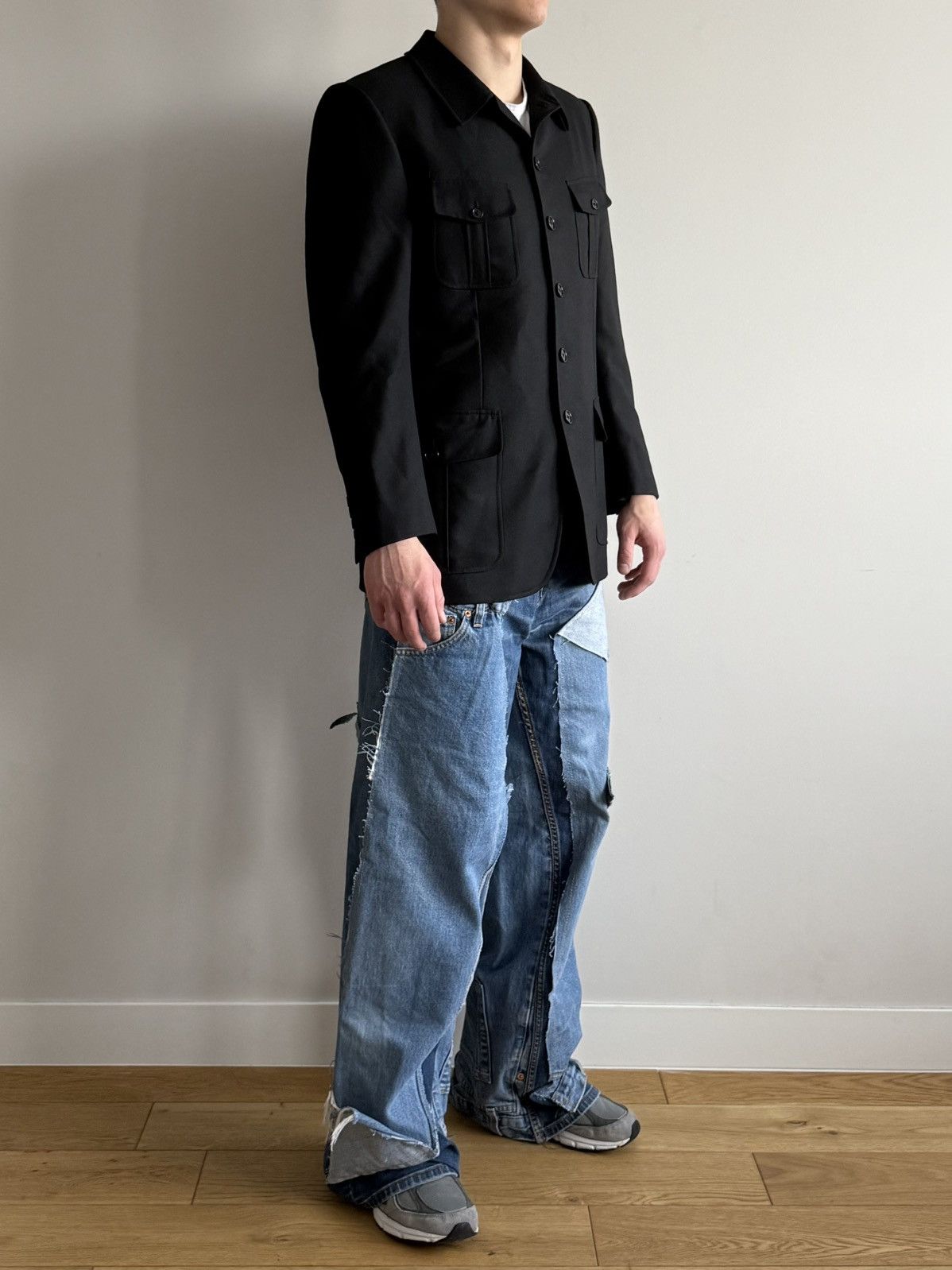 Francesco Smalto Vintage Francesco Smalto Paris Tailored Wool Safari Jacket Size 50R - 12 Thumbnail