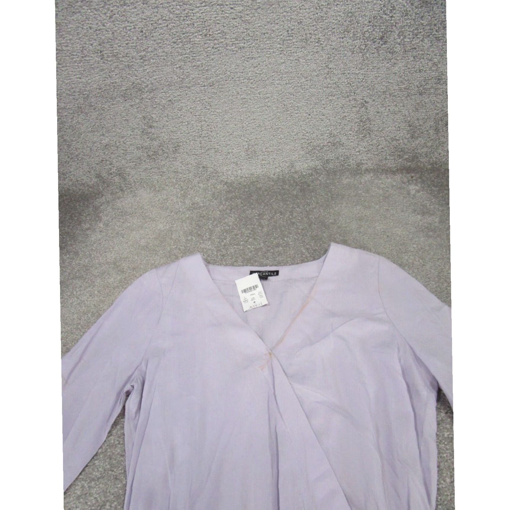 J.Crew J Crew Womens Long Sleeve Purple Shirt Tie Waist Extra Large XL New Size XS / US 0-2 / IT 36-38 - 2 Thumbnail