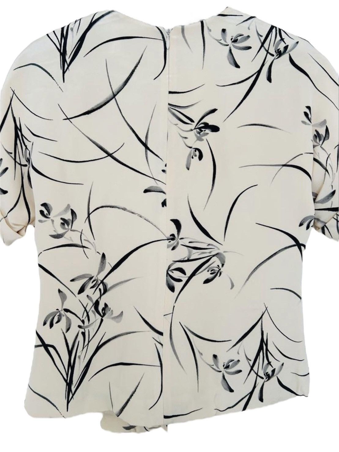 Dior Christian Dior Oriental Painted Floral Draped Silk Blouse Size S / US 4 / IT 40 - 7 Thumbnail