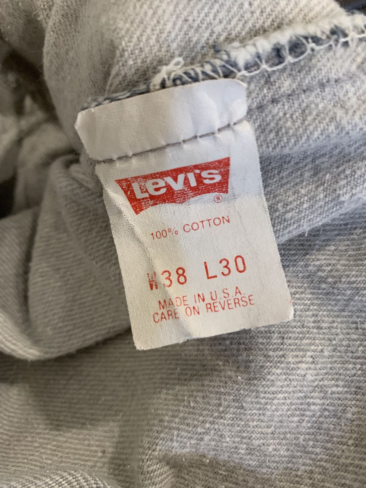 Levi's Vintage Clothing 90s Levis 501 faded grey denim Size US 38 / EU 54 - 6 Thumbnail