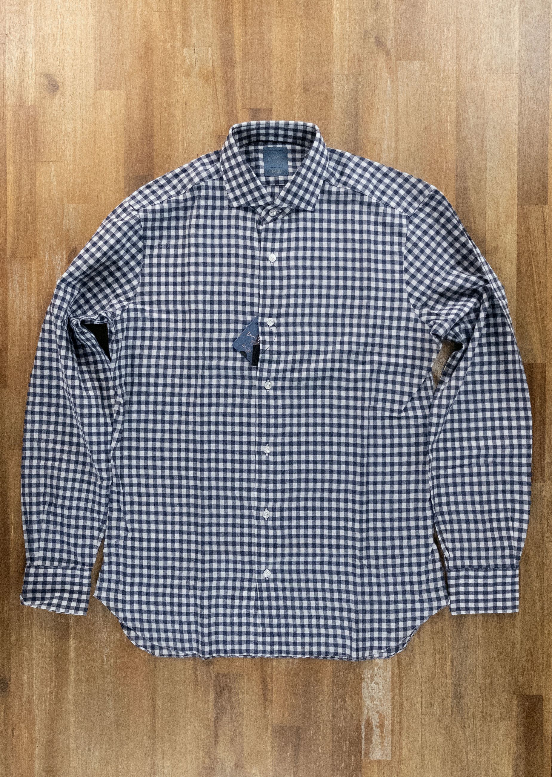Barba Napoli BARBA Napoli Dandy Life blue white flannel cotton shirt 40 Size US M / EU 48-50 / 2 - 1 Thumbnail