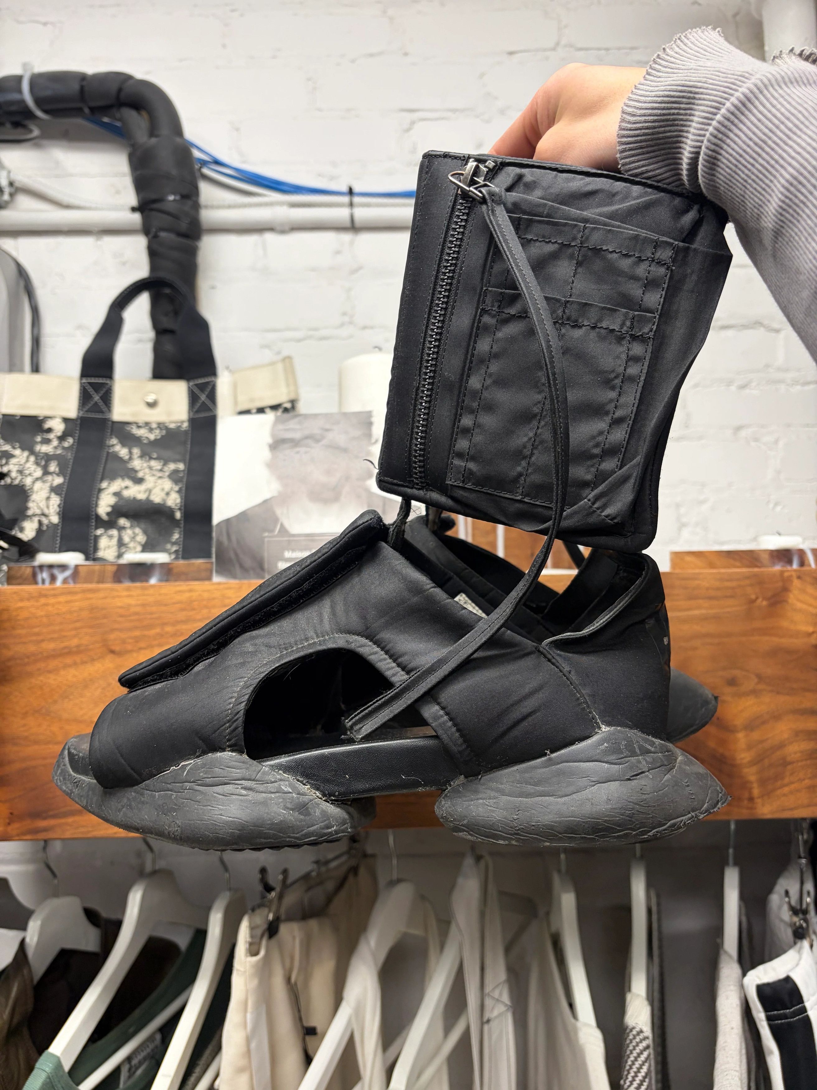 Rick Owens Rick Owens Black ‘Cargo Sandal’ High Top Sneakers Size US 10 / EU 43 - 1 Thumbnail