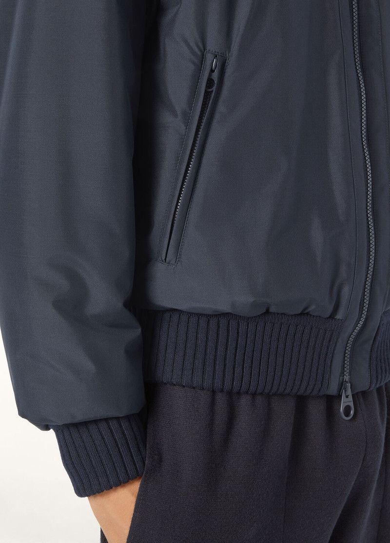 Loro Piana o1w1db10226 FAP1055 Denzel Bomber Jacket in Blue Size US S / EU 44-46 / 1 - 3 Thumbnail