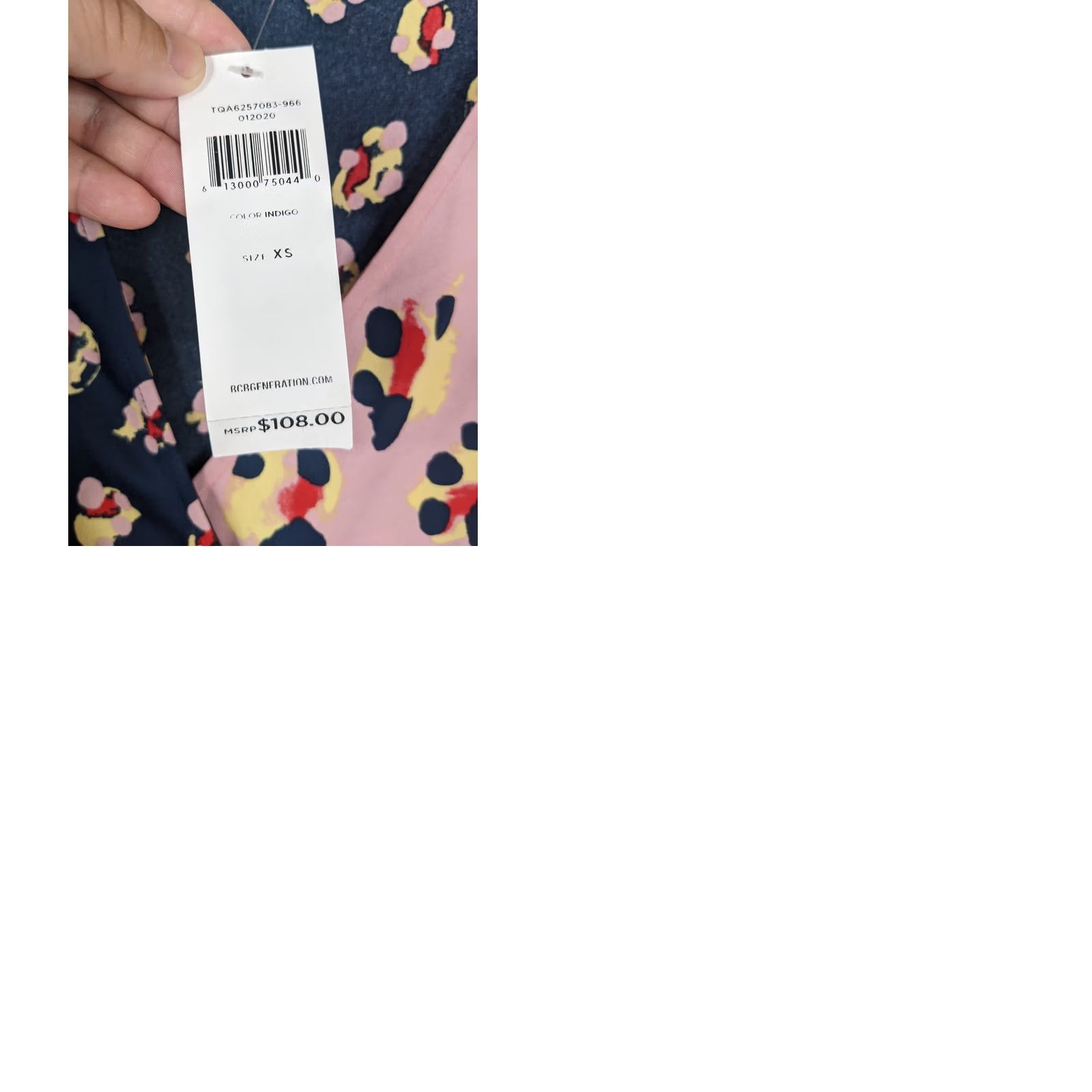BCBGeneration BCBGeneration Dress Pink Floral Short Sleeve XS V-Neck Wrap A-Line Women's 100% Polyester Knee Length Size 26" / US 2 / IT 38 - 9 Thumbnail