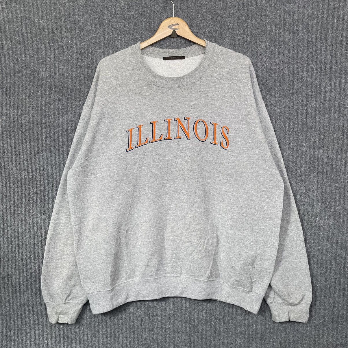 Vintage Vintage 1990s Illinois Crewneck Sweatshirt Size US L / EU 52-54 / 3 - 1 Thumbnail