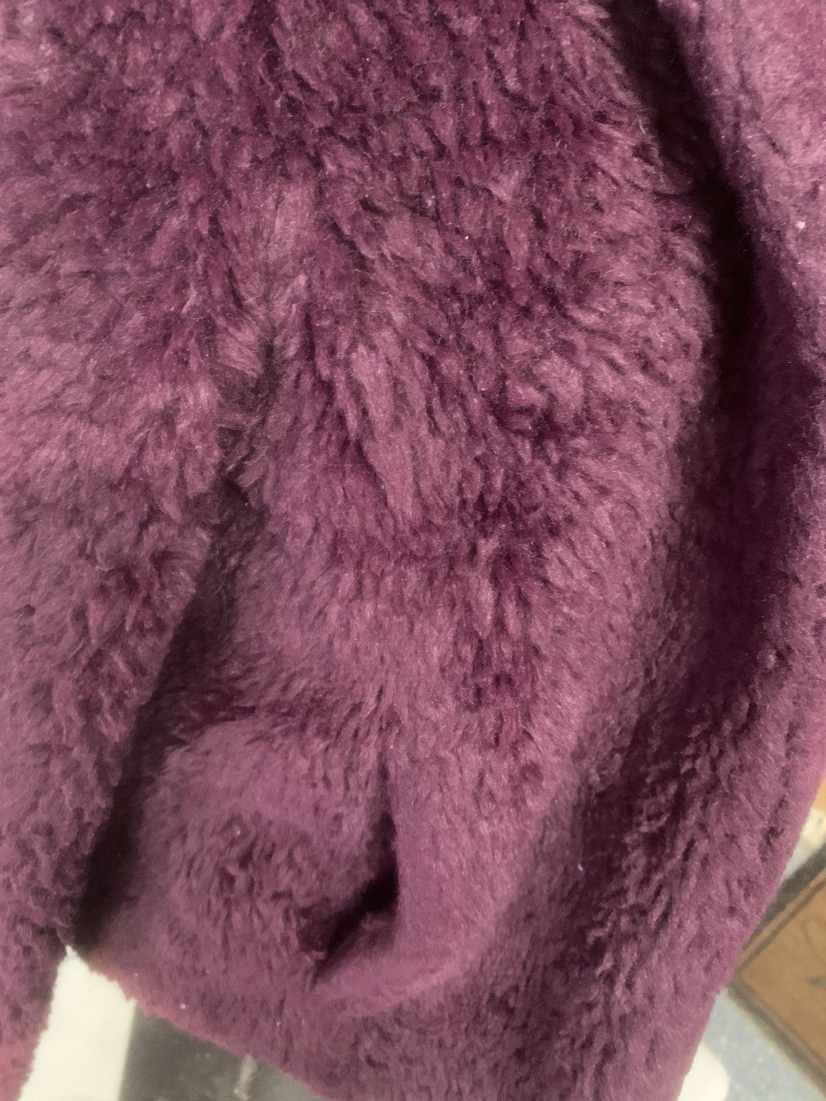 Express Express | Burgundy Teddy Fleece Jacket | Sherpa Soft Size M / US 6-8 / IT 42-44 - 4 Thumbnail
