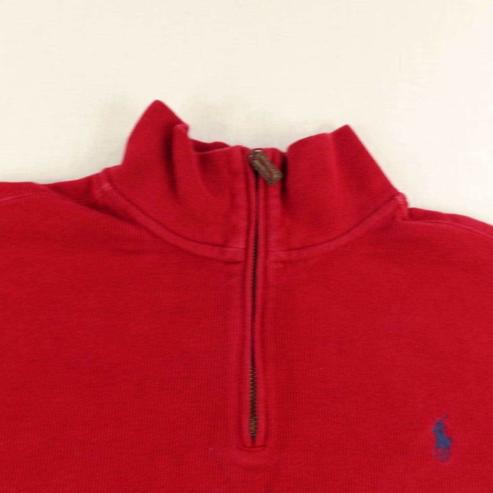 Polo Ralph Lauren VINTAGE Polo Ralph Lauren Sweater Mens XL Red Knit Pullover 1/4 Zip Logo Outdoor Preppy Size US XL / EU 56 / 4 - 2 Thumbnail