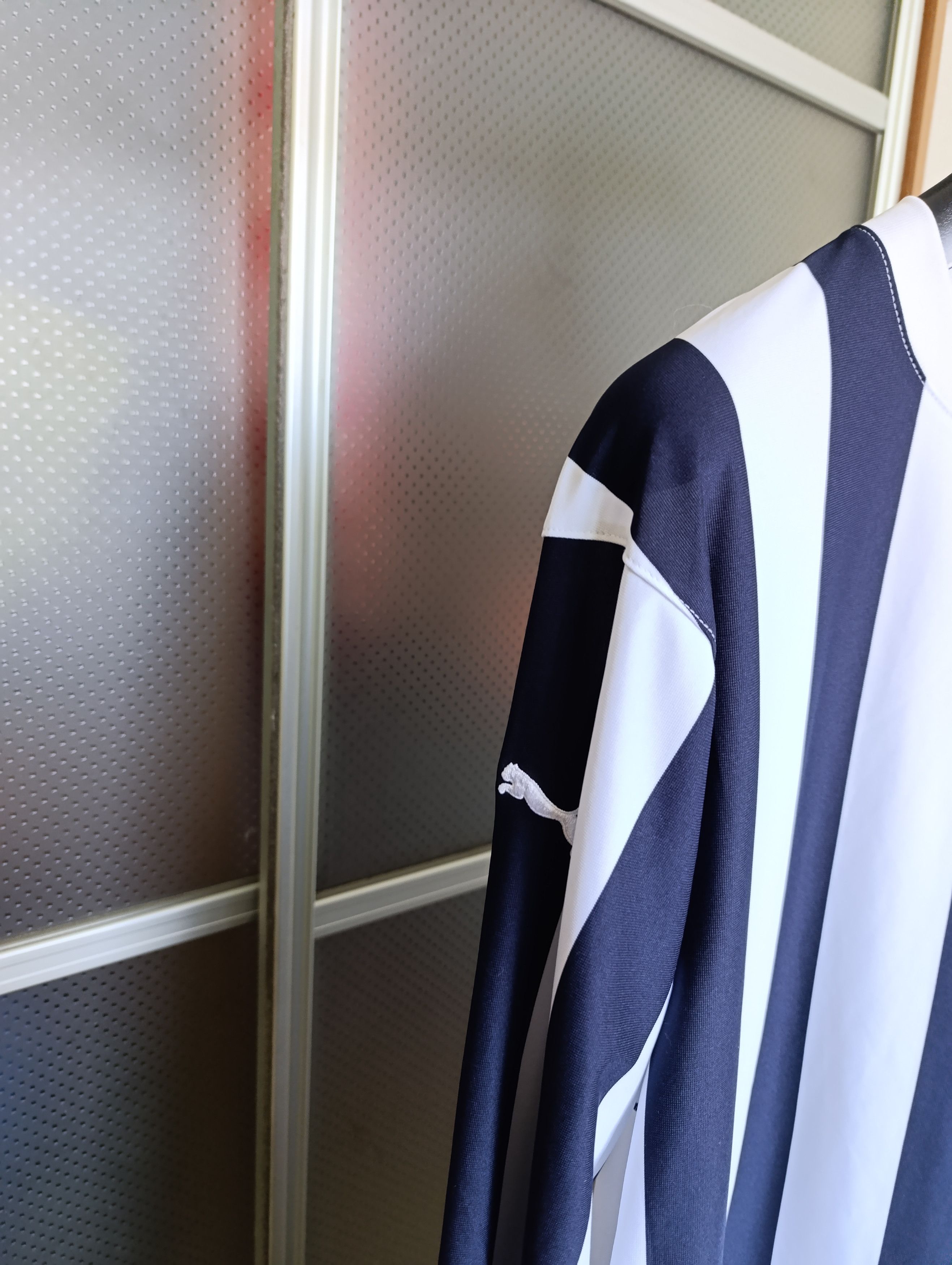 Puma × Vintage PUMA LONG SLEEVE STRIPED SHIRT CREW NECK FOOTBALL JERSEY Size US L / EU 52-54 / 3 - 4 Thumbnail