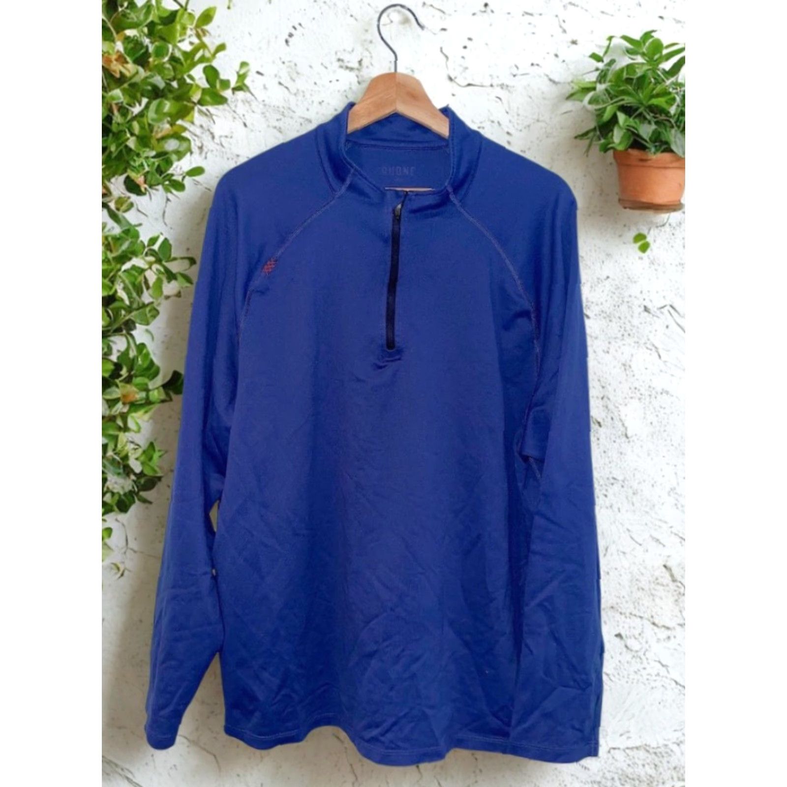 Rhone Rhone Session 1/4 Zip Performance Pullover XL Men’s Royal Blue Stretch Pique Pullover Shirt Size US XL / EU 56 / 4 - 6 Thumbnail