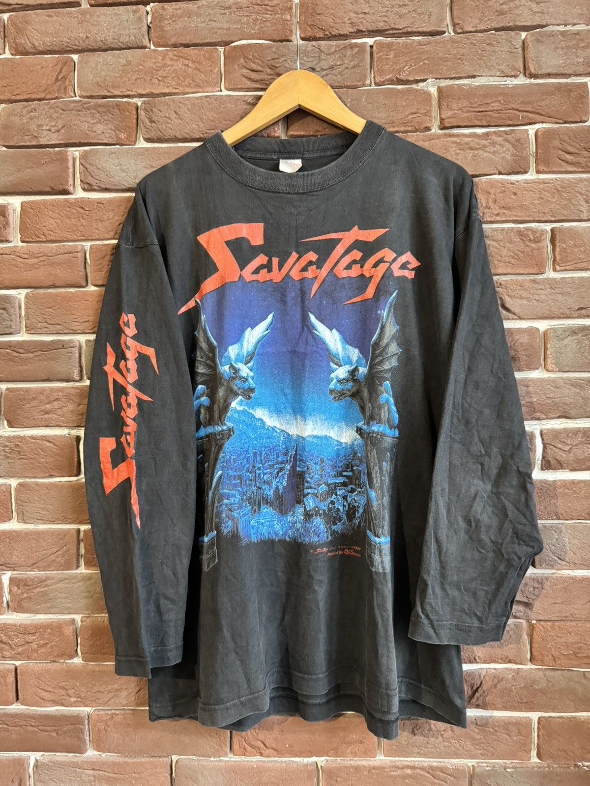 Band Tees Rare 1995 Savatage Dead Winter Vintage Band Tee Metal 90s Size US XL / EU 56 / 4 - 1 Thumbnail