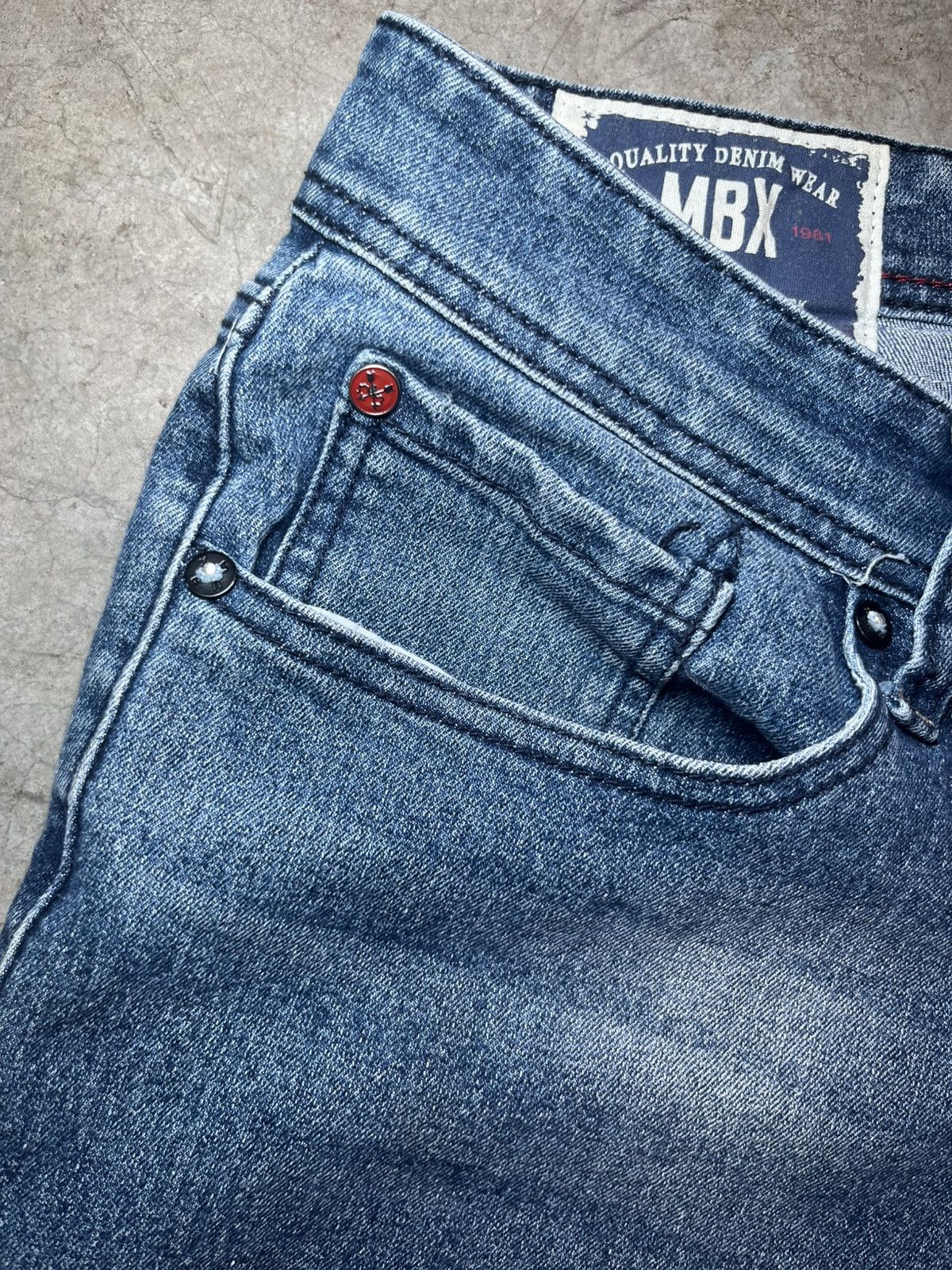 MBX MBX Jeans Mens Slim Tapered Denim Pants Bottoms Wash Casual Size US 32 / EU 48 - 5 Thumbnail