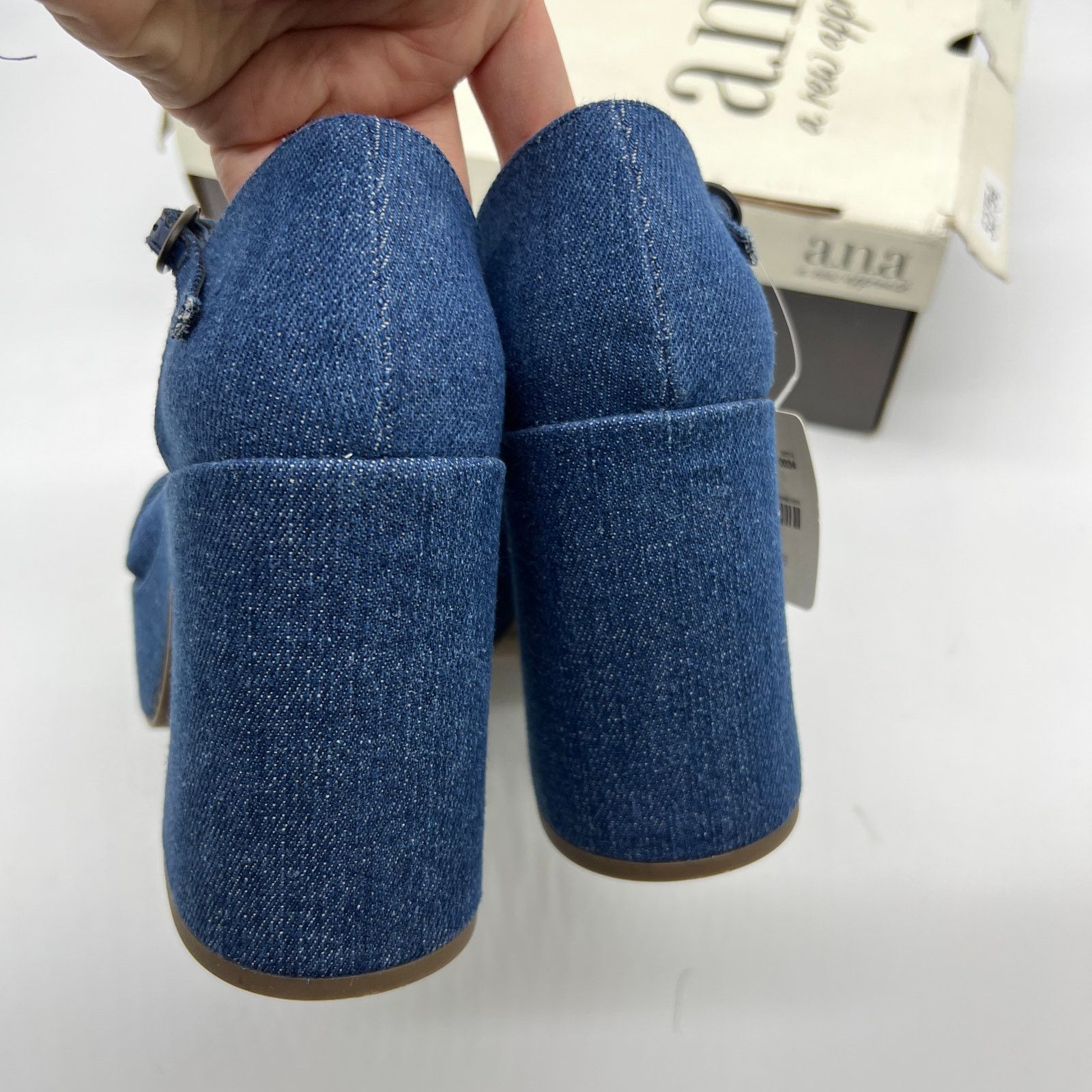 Other a.n.a Womens Holland Heeled Sandals Denim Platform Size US 6 / IT 36 - 10 Thumbnail