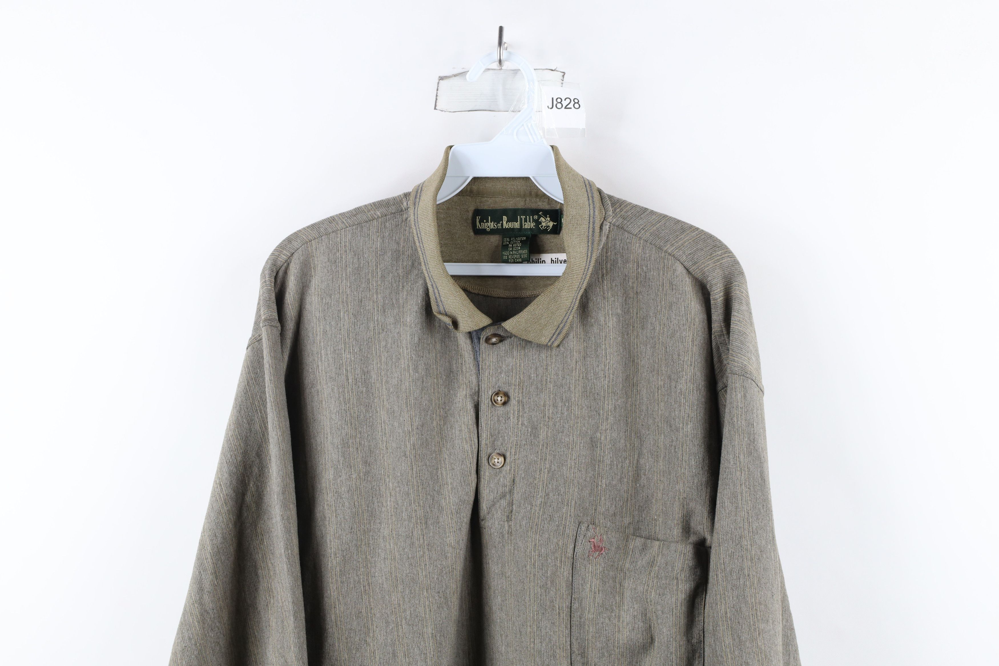 Vintage Vintage 90s Streetwear Knit Long Sleeve Rugby Polo Shirt Size US L / EU 52-54 / 3 - 2 Thumbnail