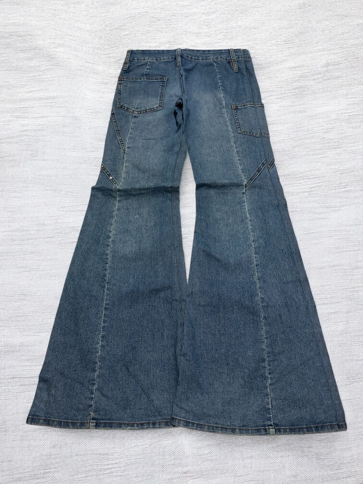 Hysteric Glamour Vintage Y2K Wide Flare Elastic Jeans Stud Detail Unisex Size US 27 - 2 Thumbnail