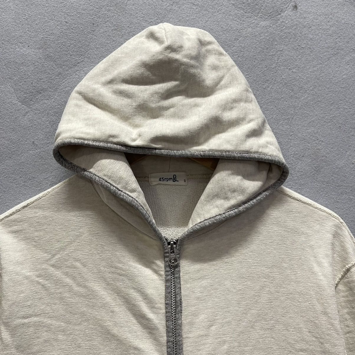 45rpm Vintage 45rpm Beige Full Zip Hoodie Made in Japan Size US S / EU 44-46 / 1 - 2 Thumbnail