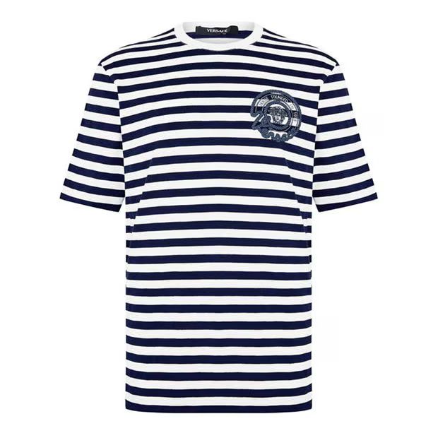 Versace o1g2r1mq0824 T-Shirts in White & Blue Size US M / EU 48-50 / 2 - 1 Thumbnail