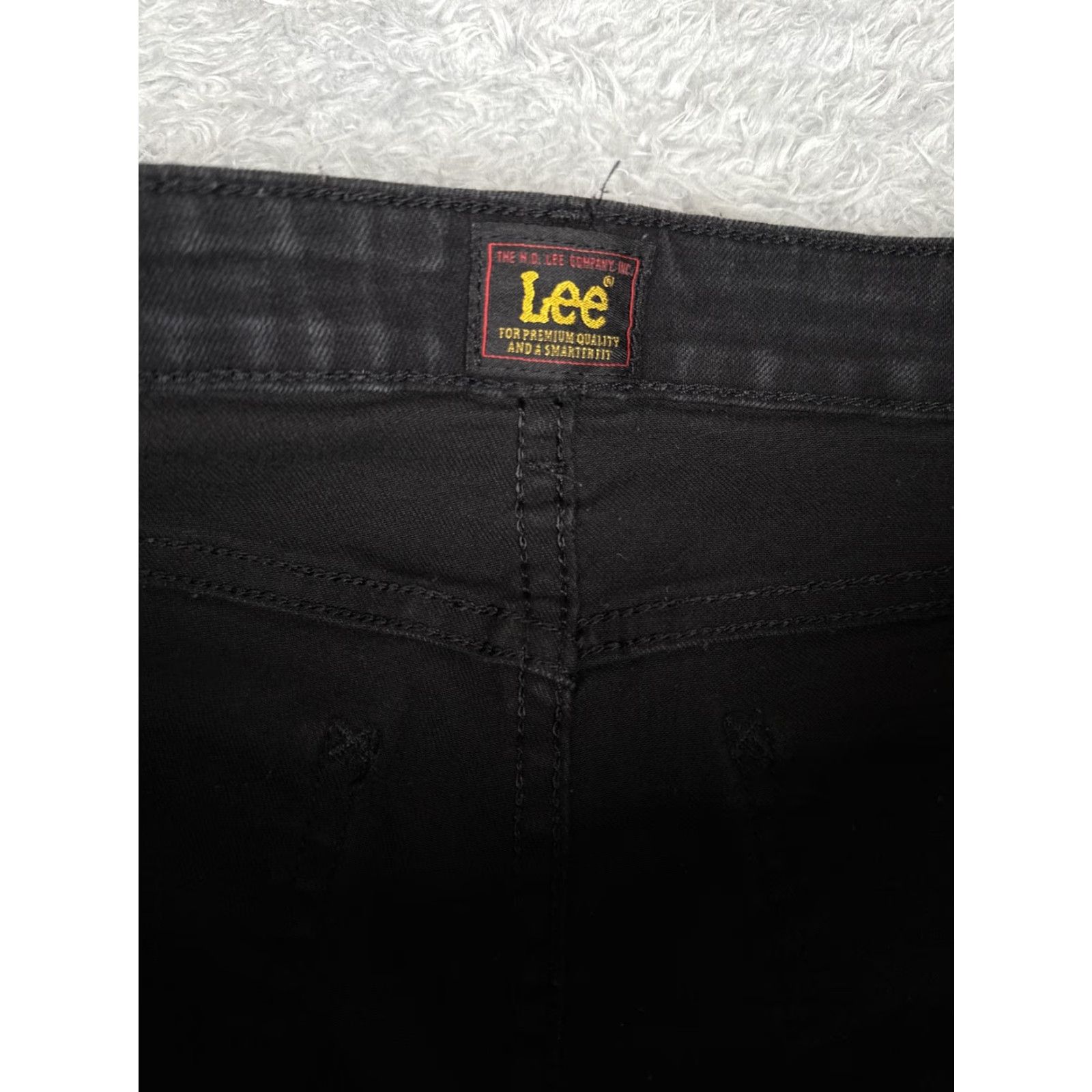 Lee LEE Jeans Womens 12 Bootcut Denim High Rise Black Dark Wash Stretch Casual 32x32 Size 34" / US 12 / IT 48 - 6 Thumbnail