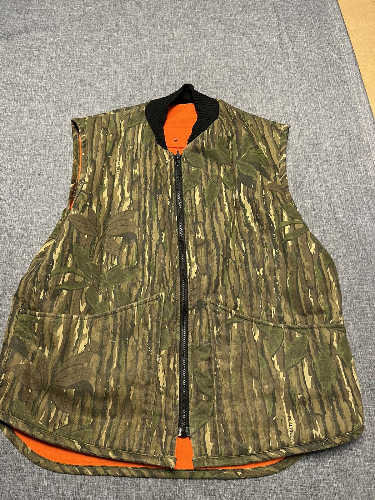 Vintage SafTbak Duck Camo Puffer Vest Medium VTG 70s 80s