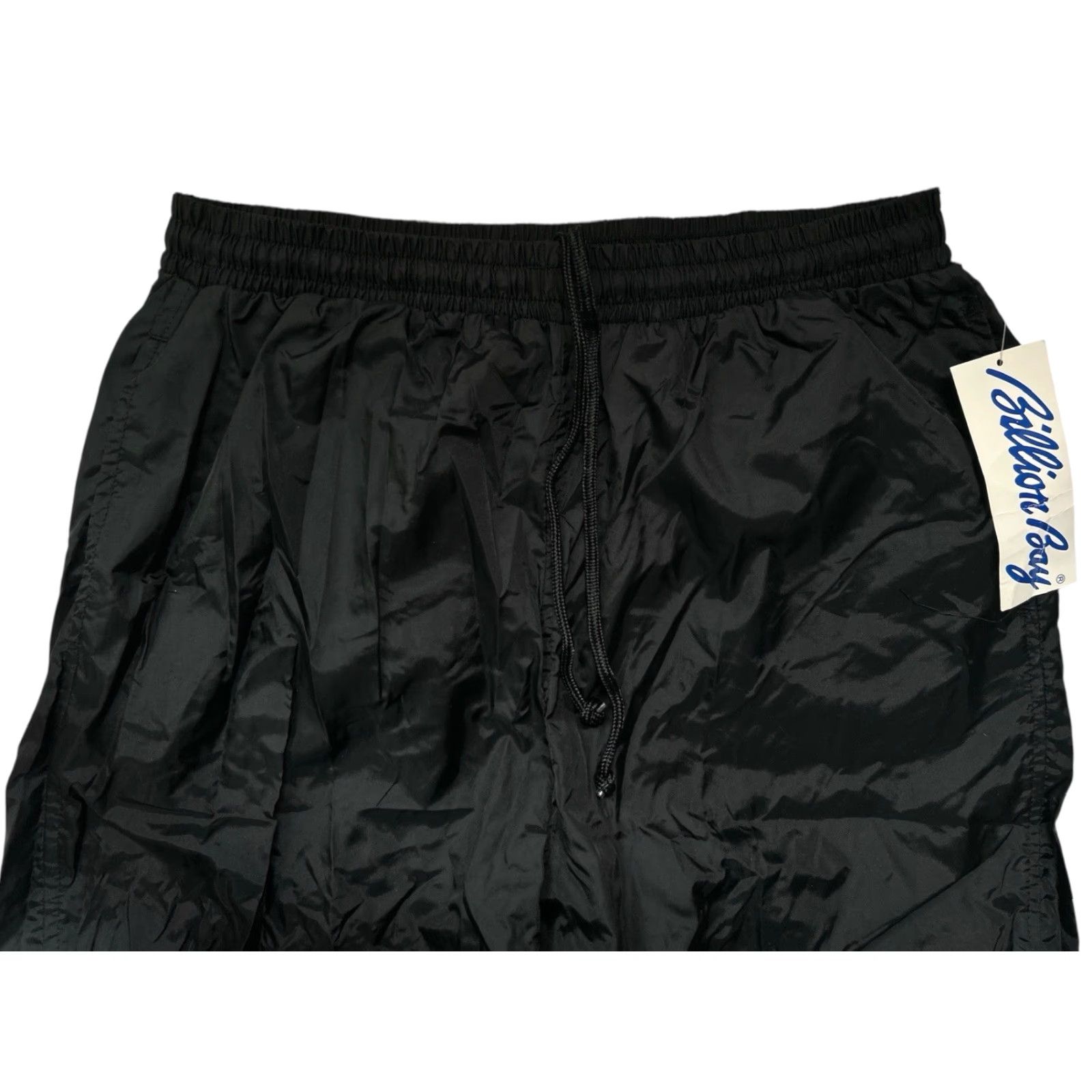 Vintage VINTAGE Billion Bay Windbreaker Pants Mens M Black Nylon 90s Deadstock NWT Size US 31 - 5 Thumbnail