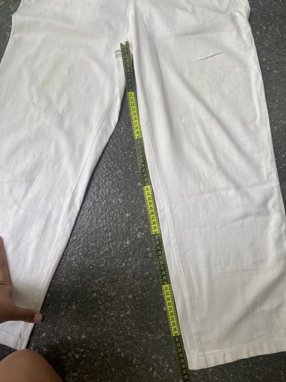 agnes b. White Trousers Button Fly Vintage by Agnes B. Paris Size US 30 / EU 46 - 10 Thumbnail