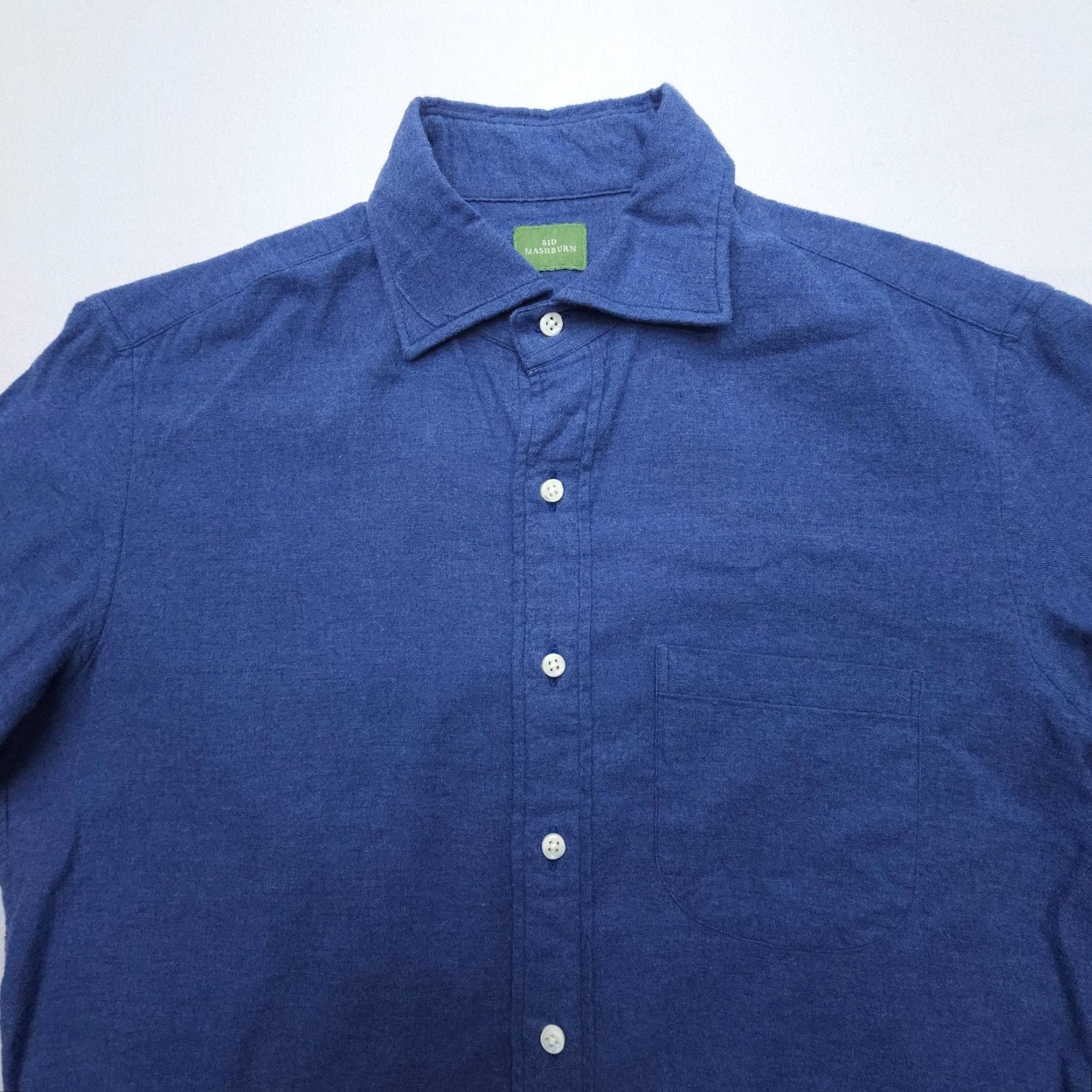 Sid Mashburn Sid Mashburn Shirt Mens Small Blue Long Sleeve Flannel Button Down Cotton Size US S / EU 44-46 / 1 - 3 Thumbnail