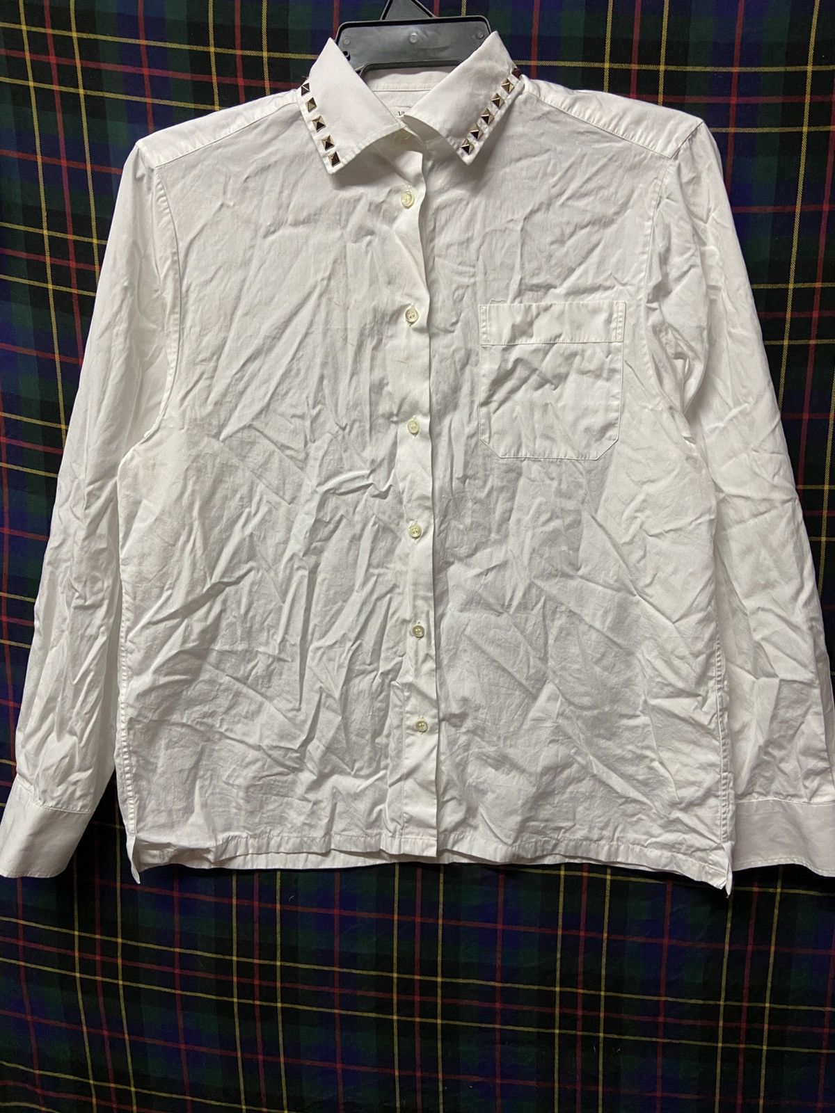 Valentino Rare seditionaries Valentino Spike Collar White Shirt Size XS / US 0-2 / IT 36-38 - 1 Thumbnail