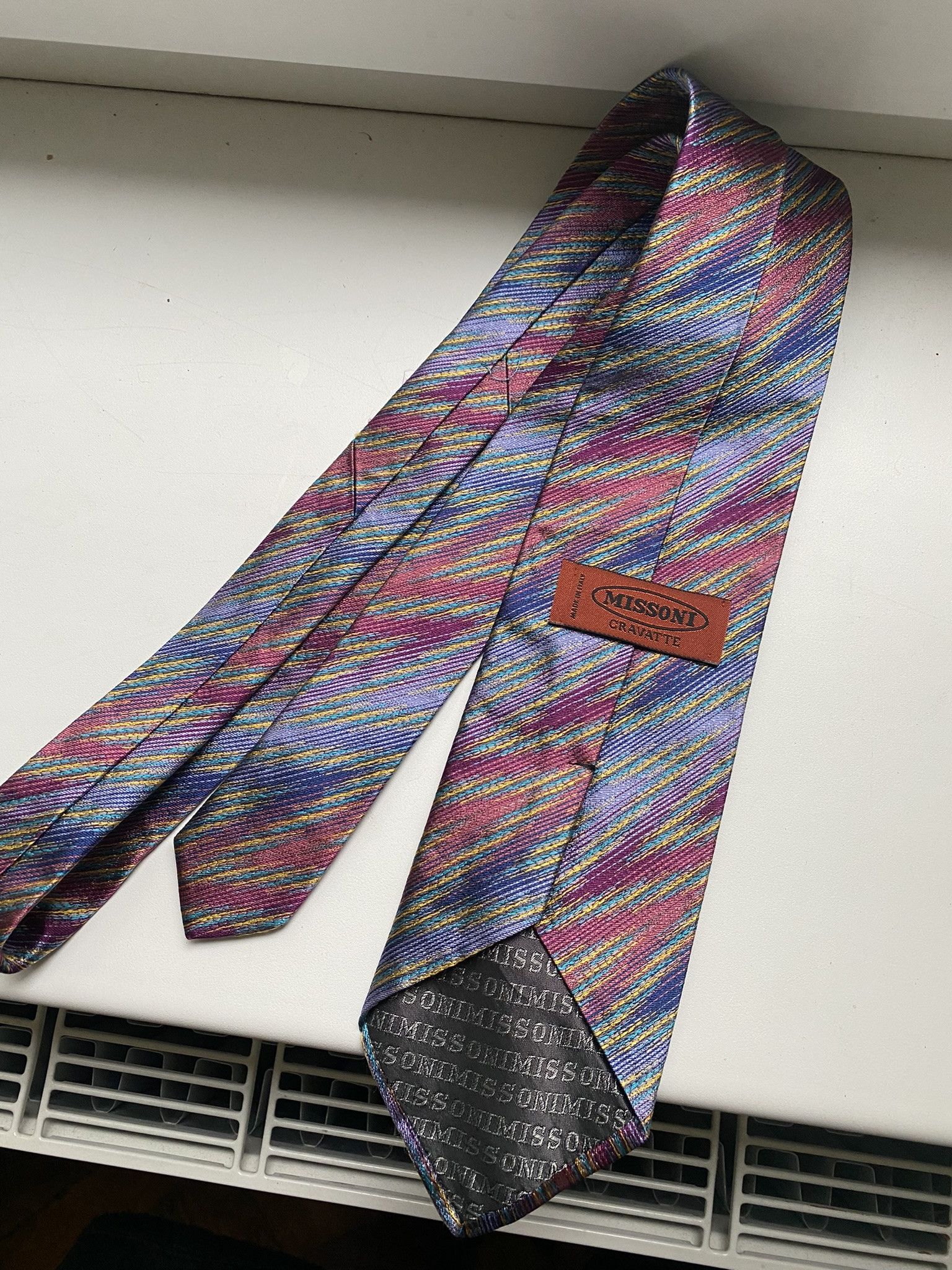Designer × Missoni Missoni Tie Multicolor 100% Silk Made In Italy Size ONE SIZE - 1 Thumbnail