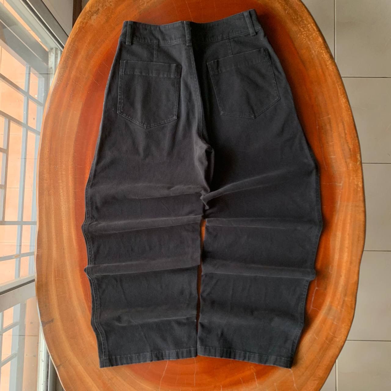 Issey Miyake Plantation by Issey Miyake Relaxed Wideleg Baggy Black Pants Size US 29 - 2 Thumbnail