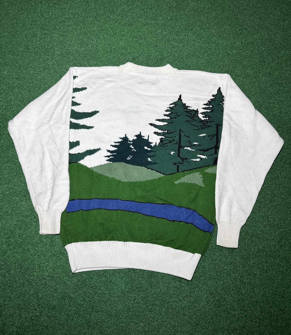 Jantzen Jantzen Golf Graphic Knit Vintage 90s Preppy AOP M Sweater Size US M / EU 48-50 / 2 - 4 Thumbnail