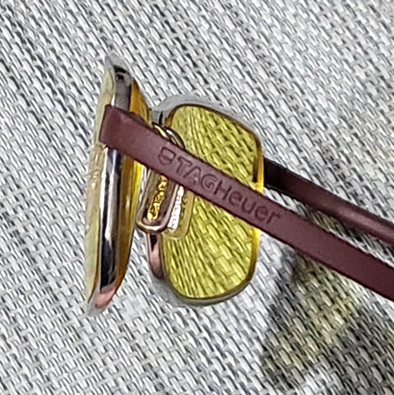 Designer × Tag Heuer × Vintage Tag Heuer Eyeglasses 2007 332 Brushed Grey Brown Stretched Size ONE SIZE - 11 Thumbnail