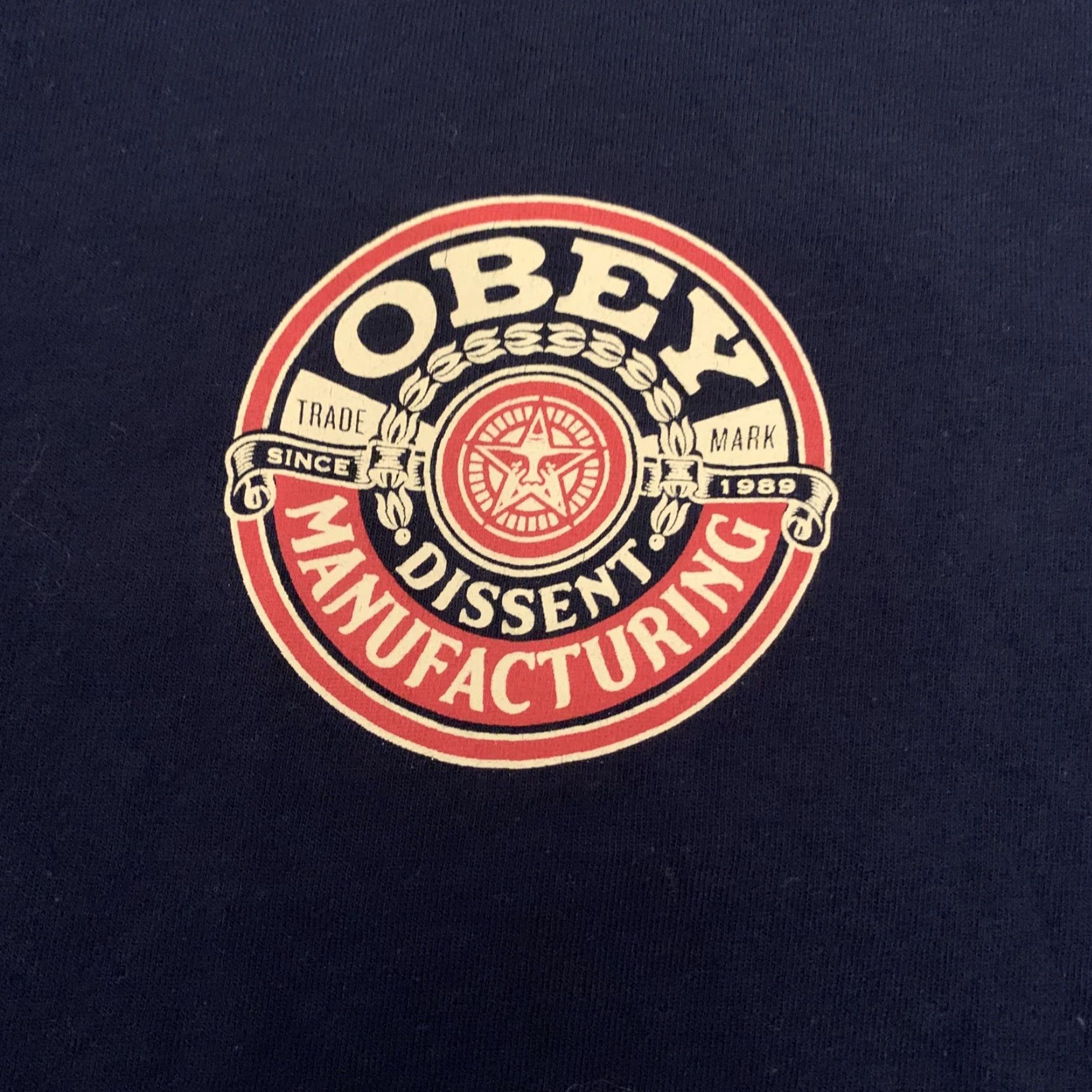 Obey OBEY T-Shirt Logo Shirt Men L Black Dissent Manufacturing 90s Style Logo Tee Size US L / EU 52-54 / 3 - 2 Thumbnail