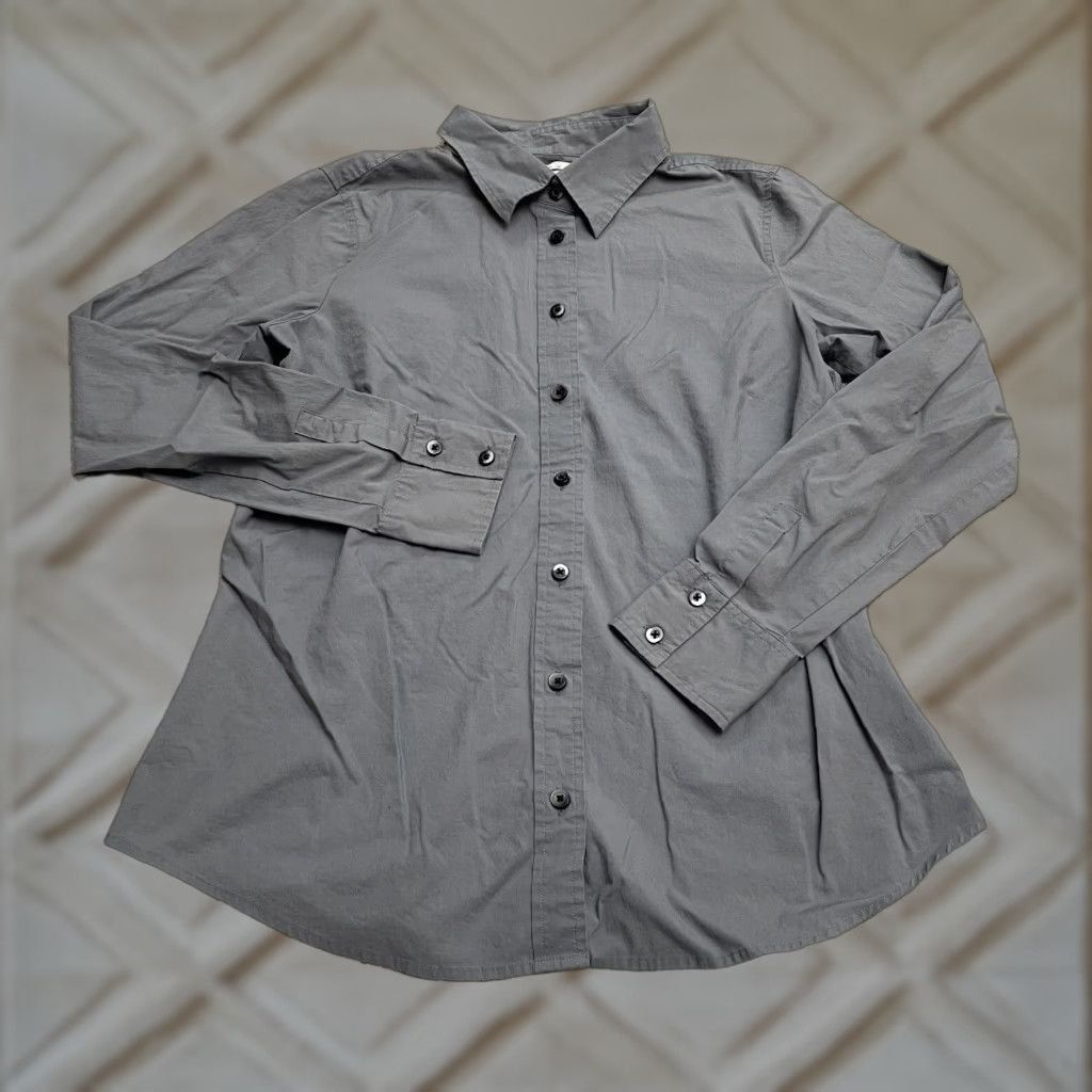 Old Navy Old Navy Dress Shirt Mens L Slim Dark Gray Long Sleeve Button-Down Work Shirt Size 42R - 1 Thumbnail