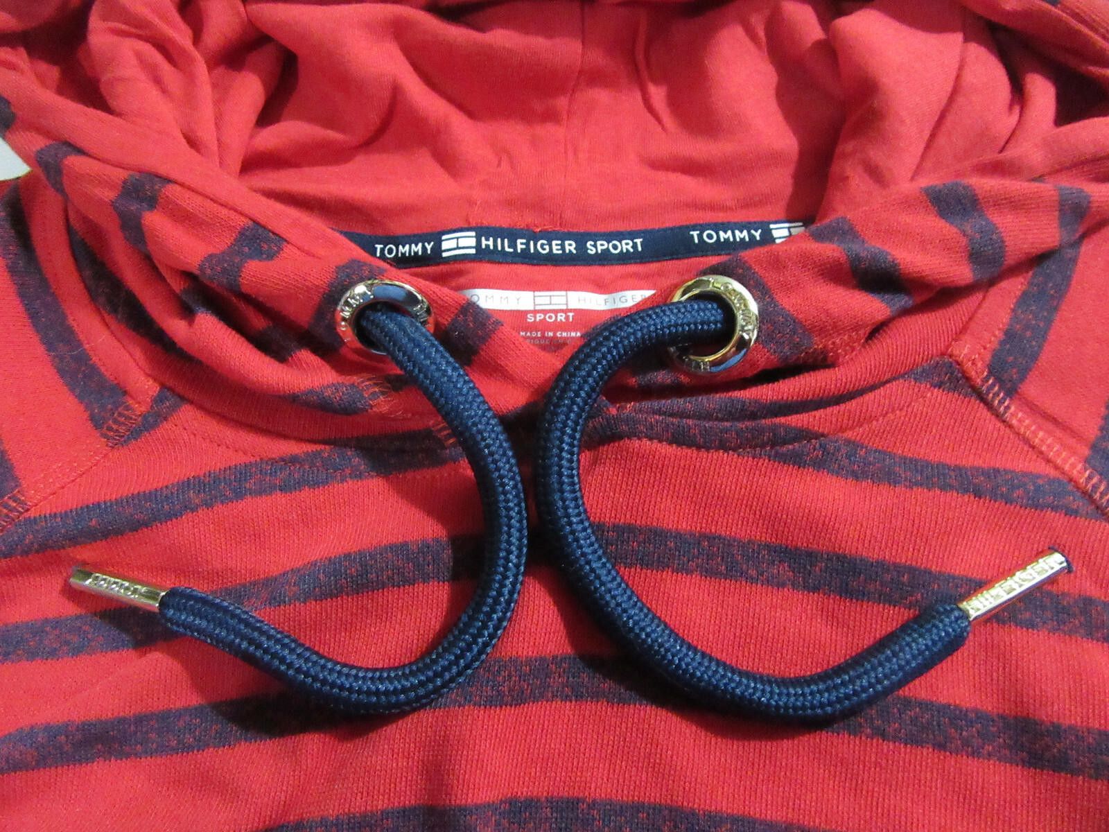 Tommy Hilfiger Tommy Hilfiger Sport Womens Pullover Hoodie Red Striped L Size L / US 10 / IT 46 - 2 Thumbnail
