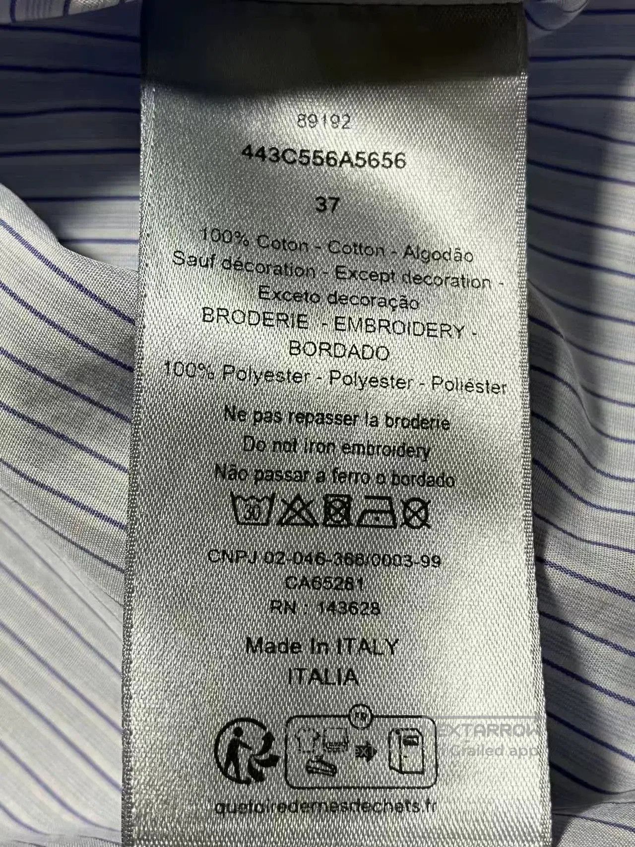 Dior Dior Striped Embroidered Logo Shirt Men. Size US M / EU 48-50 / 2 - 5 Thumbnail