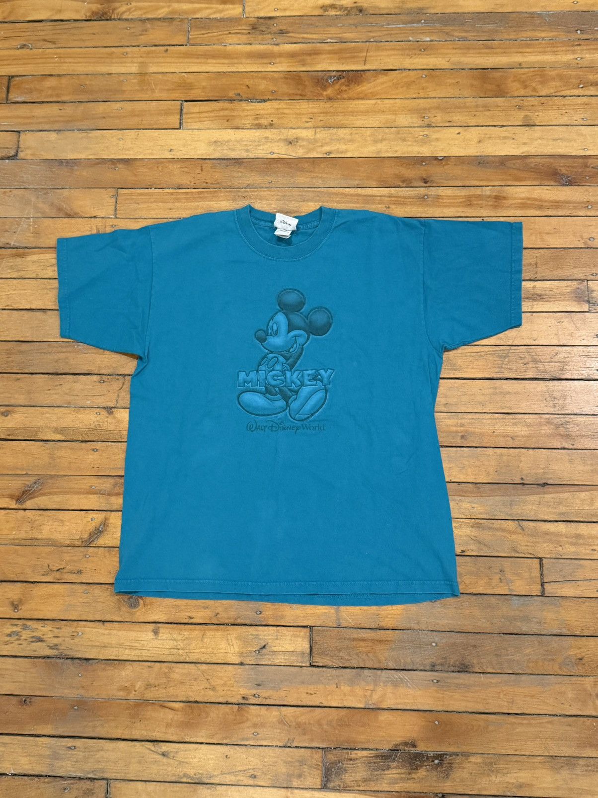 Disney Vintage Disney mickey mouse puff print teal tee Size US L / EU 52-54 / 3 - 6 Thumbnail