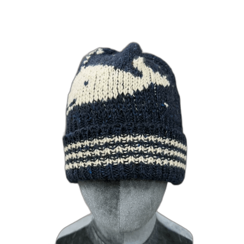 thom browne whale design knit hat