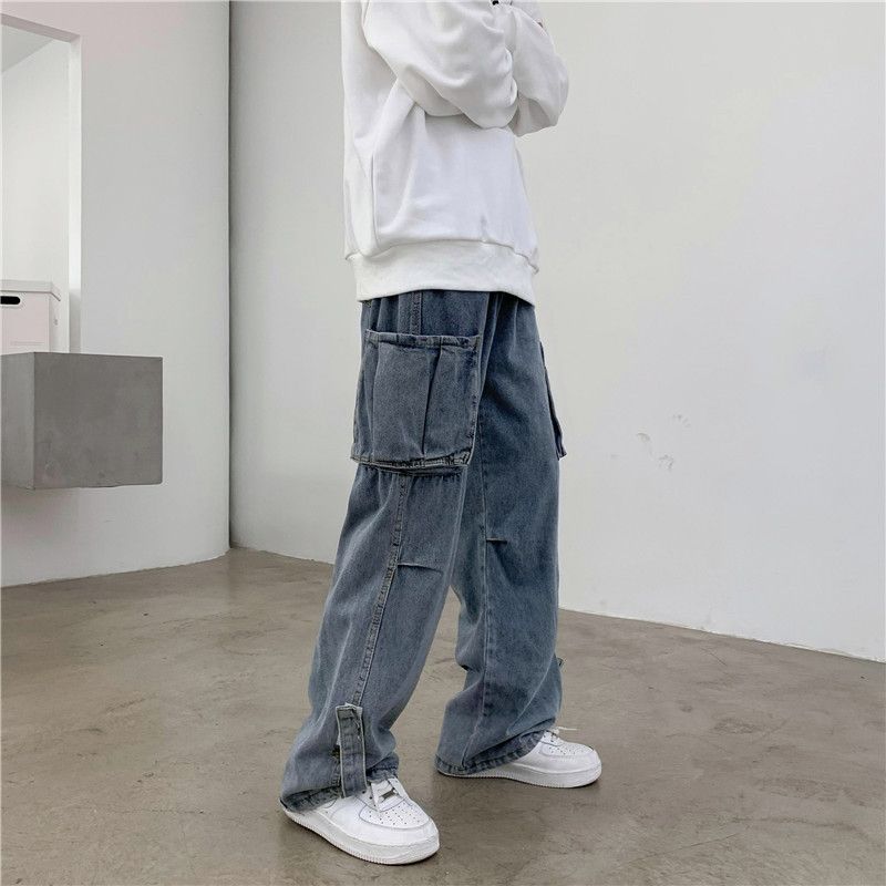 Japanese Brand × Jean Retro loose straight leg wide leg jeans Size US 32 / EU 48 - 4 Thumbnail